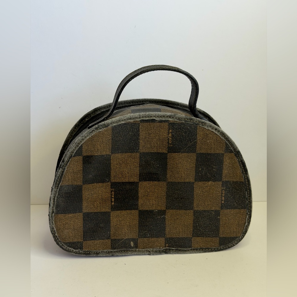 Vintage Fendi Pequin Coated Canvas Vanity Case - Picture 7 of 12